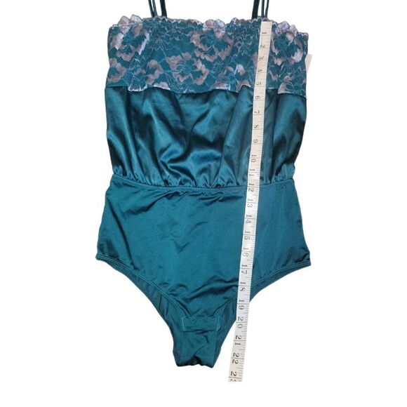 NWT Teal Lace Square Neck Bodysuit Auden Teal Small - Picture 7 of 10